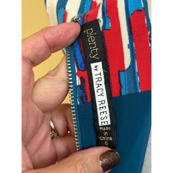 Plenty by Tracy Reese Gallery Row dress, red/blue/cream, 6, colorful, eclectic - Picture 5 of 6